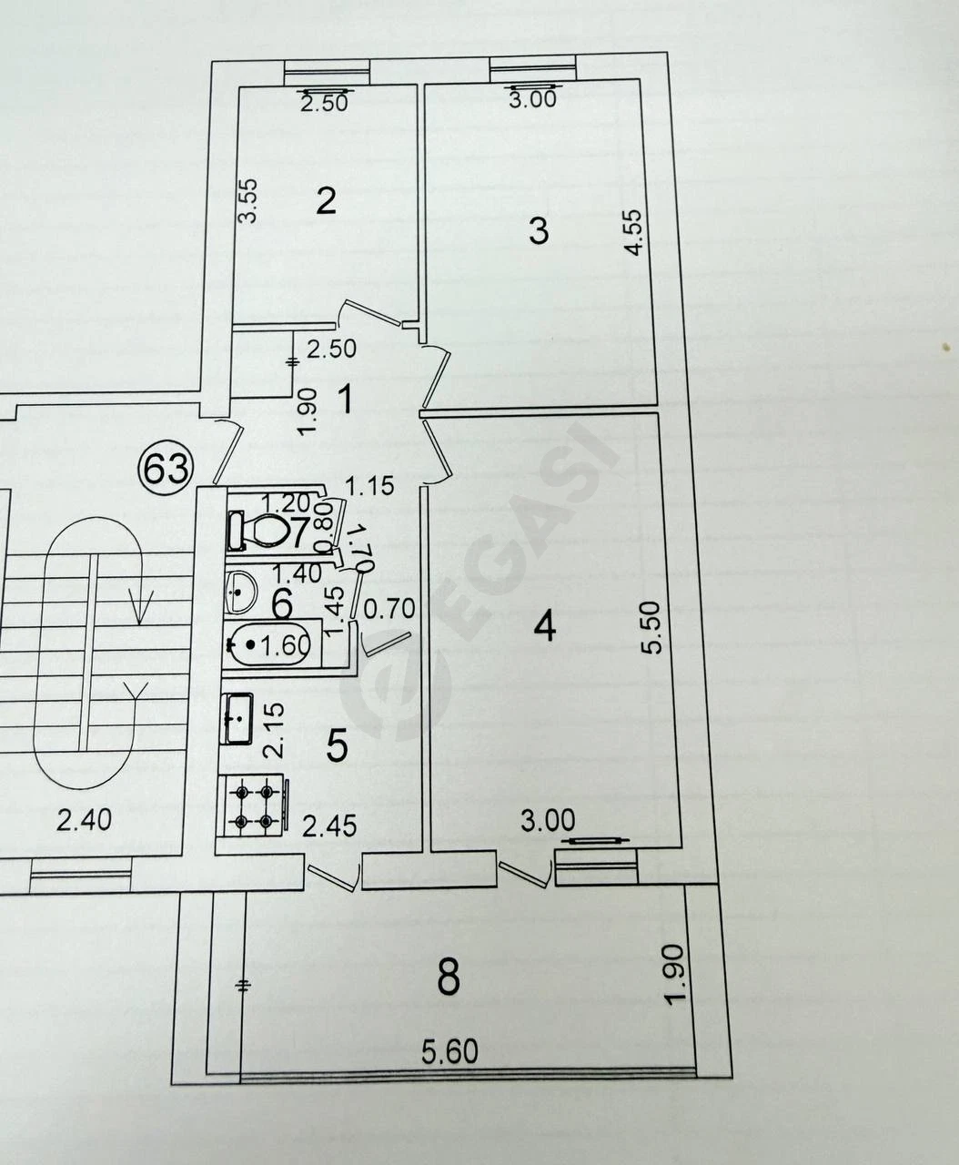 Kvartira 3/4/5 70 m2 Chil 7 - Cover Photo
