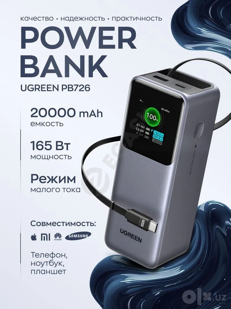 Power Bank UGREEN Nexode 20000 mAh 165W — CCC сертификатом - Cover Photo