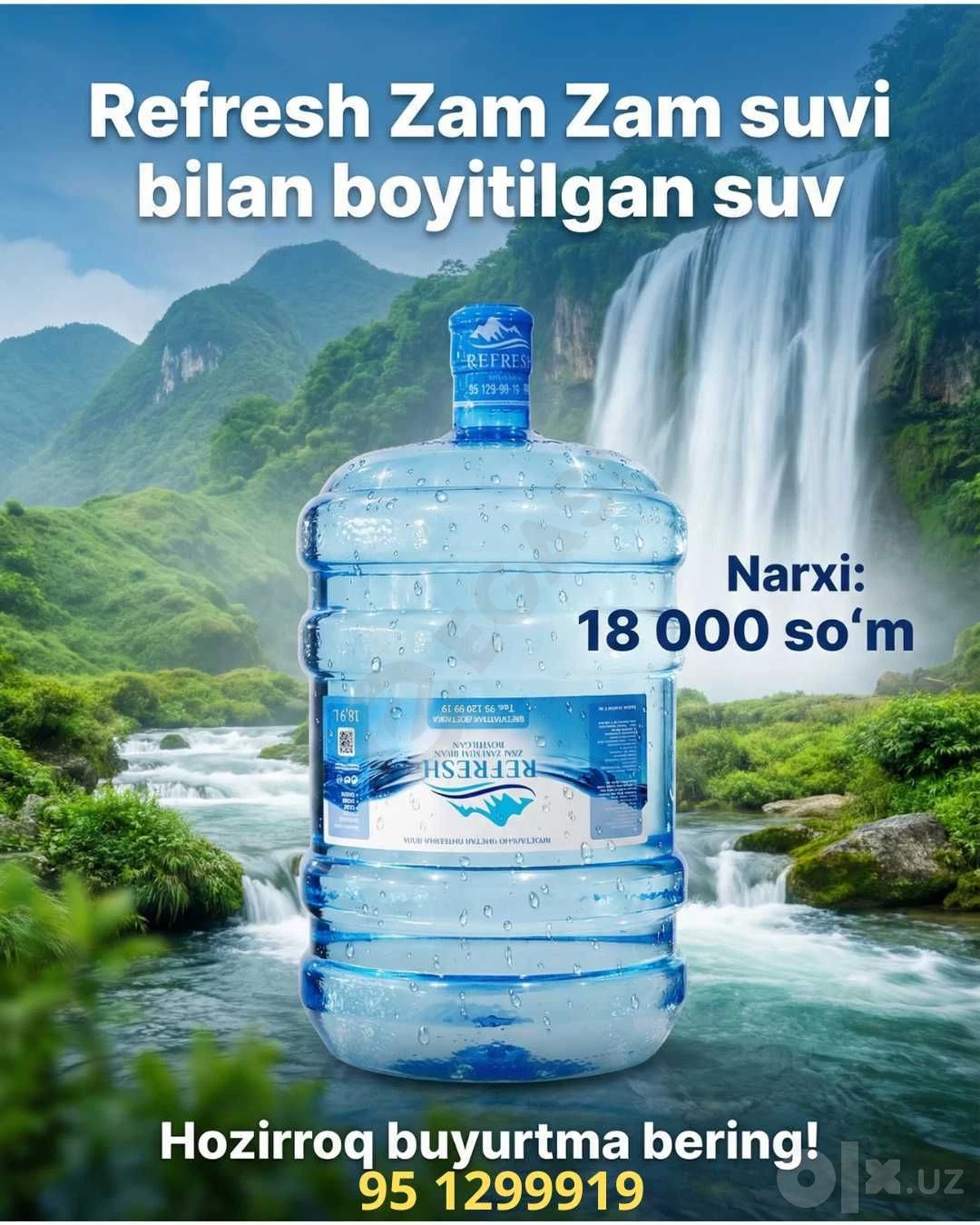 Refresh water - zam zam qo'shilgan suv - Cover Photo