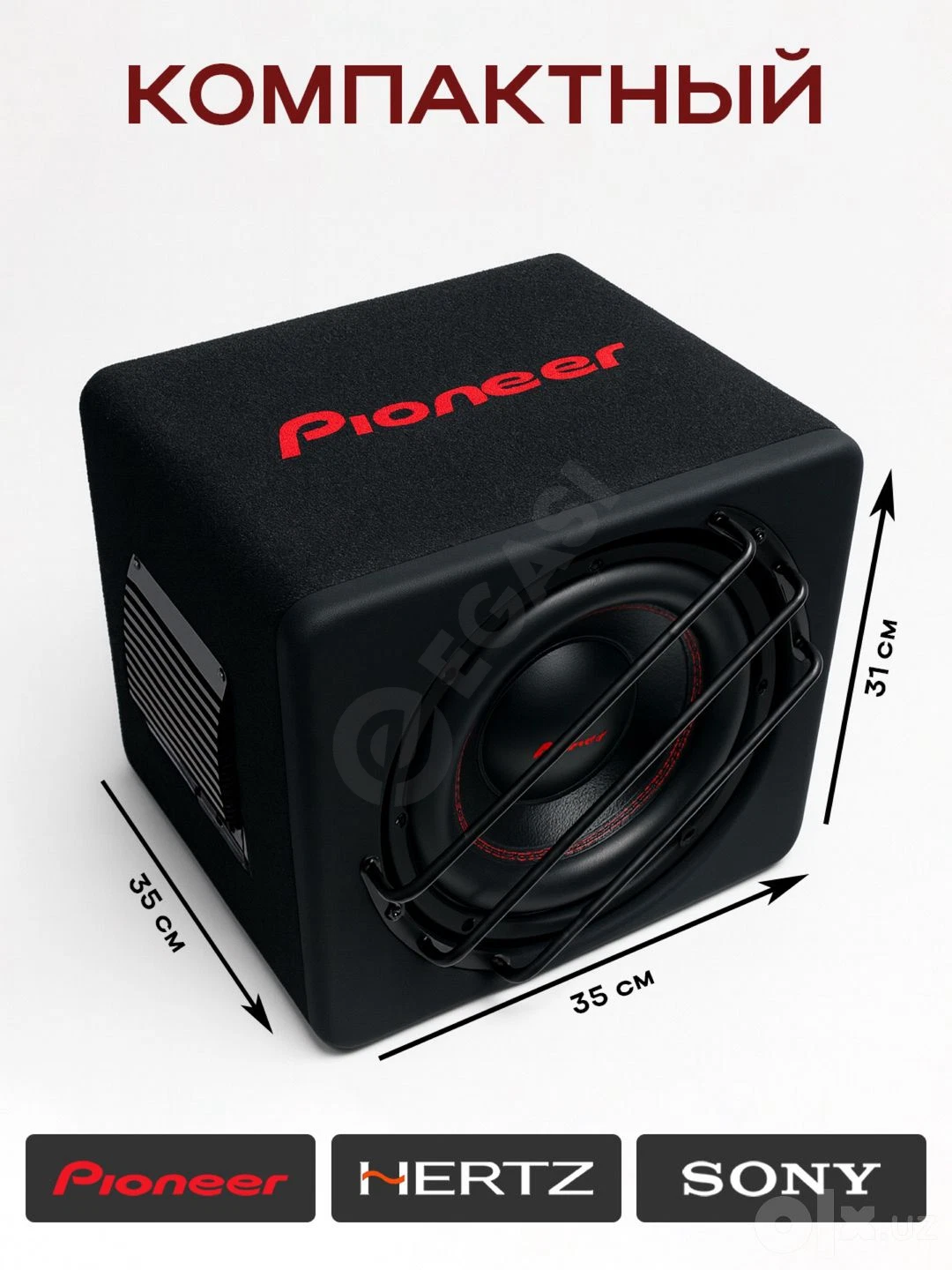 pioneer subwoofer 10 dyum sambufer usiliteli o’zi bilan 12v universal - Cover Photo