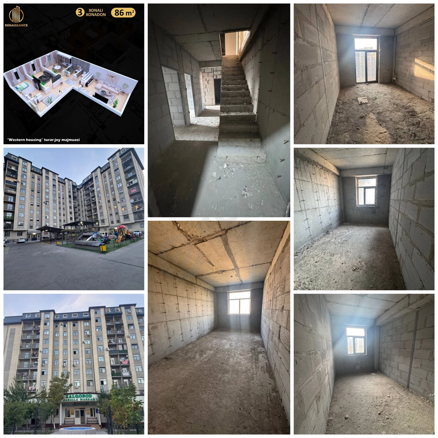 3-комнатная квартира в Сергели, Kuyliq массив, 9-этаж - Cover Photo