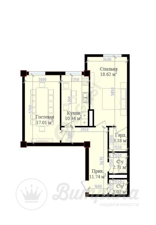 3-room apartment Mavera Town, Yakkasaray district — photo 1/2