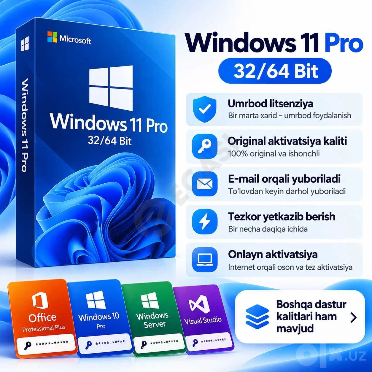 Windows 11 Pro, Office, Acrobat, Norton 360 – License Keys — photo 3/5