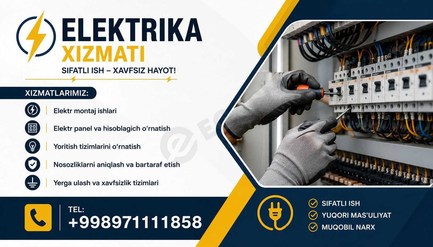 Elektrika xizmati - Cover Photo