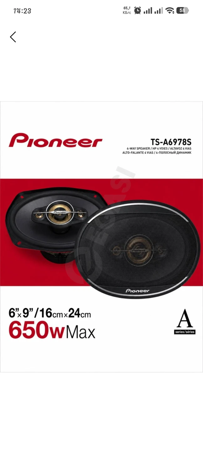 Pioneer usilitel 1000W. Pioneer kalonka. 650W - Cover Photo