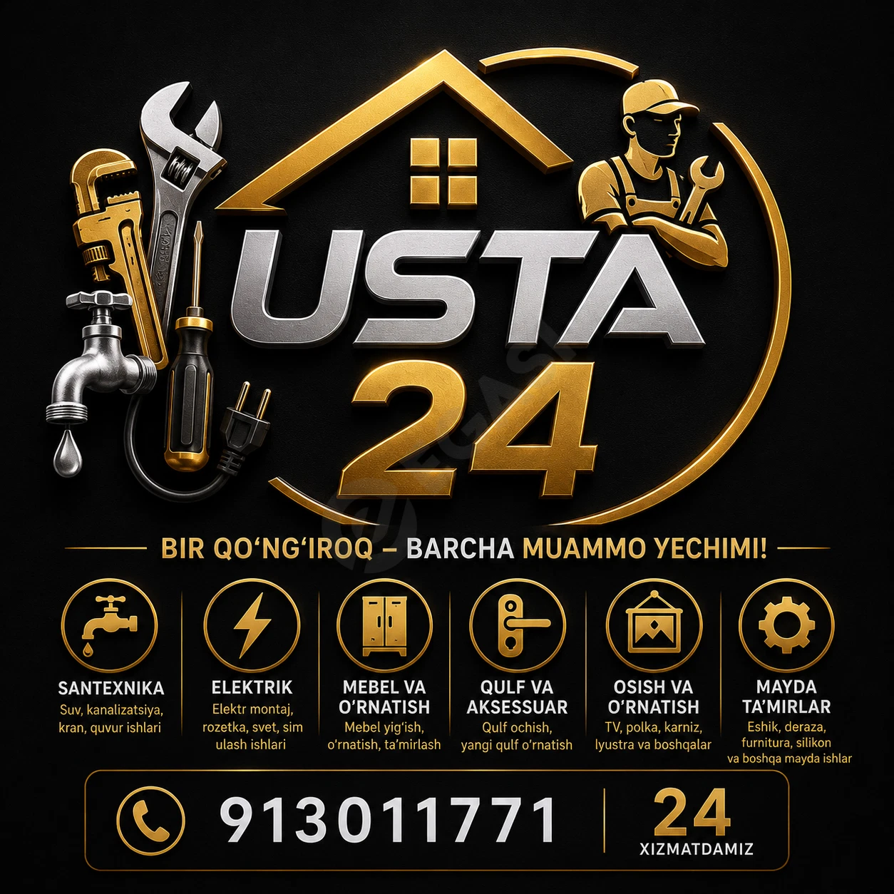 barcha turdagi tamirlash xizmati! - Cover Photo