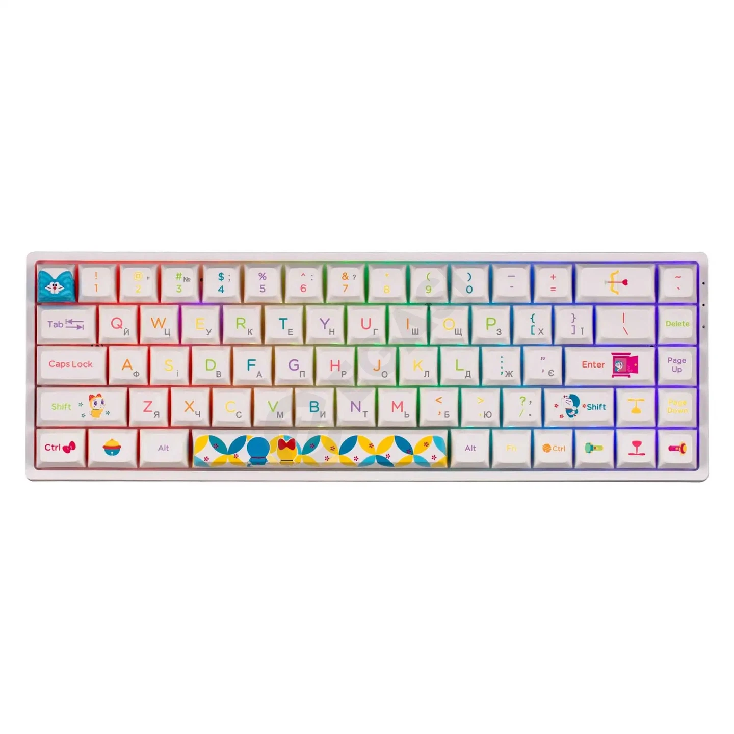 Mexanik klaviatura premium Akko 3068B v2 Doraemon Rainbow Edition - Cover Photo