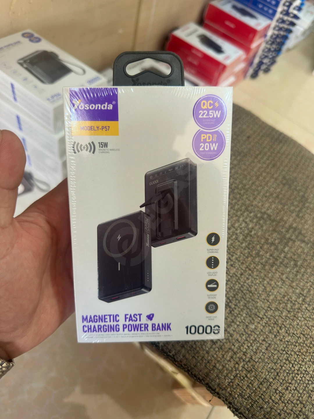 PowerBank 10000 mAh magsafe tezkor quvvatlash rejimi bor va o’zi bilan birga kabeli ham bor - Cover Photo