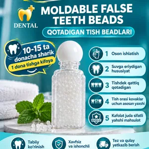 Tish uchun plomba granulachalari 25ml hajmlik idishda jami 27gram atrofida bo'ladi✅️ BEPUL! YETKAZIB BERISH UZBEKISTON BO'YLAB HAMMA VILOYATLARGA!